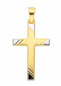Adelia´s ADELIA ́S Damen Ketten-Anhänger "333 Gold Kreuz Anhänger", Damen, Weißgold 333, gold, Weißgold 333, Schmuckanhänger, Goldschmuck für Damen & Herren