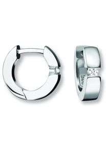 ONE ELEMENT Damen Paar Creolen "Zirkonia Ohrringe Creolen aus 925 Silber", Damen,mit Zirkonia, Silber 925 (Sterlingsilber), silber, Silber 925