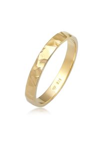 Elli Damen Fingerring "Basic Bandring Fein Gehämmert 925 Silber", 52mm, ohne Stein, Silber 925 (Sterlingsilber), gold, Silber 925 (Sterlingsilber),