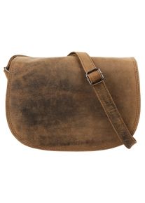 BAGAN Damen Umhängetasche, braun, Leder, vintage, Taschen, echt Leder