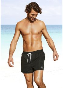 s.Oliver Herren Badeshorts, schwarz, Gr. S, unifarben, kontrastfarbene Details, Microfaser, Polyester, Microfaser, Badehosen, mit komplementärem