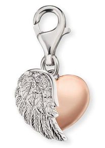 Engelsrufer Damen Charm-Einhänger "HERZFLÜGEL, ERC-HEARTWING-BICOR", rosa, Silber 925 (Sterlingsilber), Charms, mit Zirkonia (synth.)