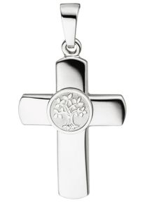 Jobo Damen Kreuz-Anhänger "Anhänger Kreuz mit Lebensbaum", Silber 925 (Sterlingsilber), silber, Silber 925 (Sterlingsilber), Schmuckanhänger, 925