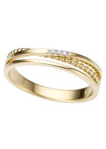 Firetti Damen Goldring "Schmuck Geschenk Gold 333 Damenring Goldring", 17, 0,015 ct P2 = erkennbare Einschlüsse, Gelbgold 333-Diamanten, 4mm, weiß,