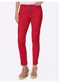 Heine Damen Boyfriend-Jeans, rot, Gr. 38, unifarben, 98% Baumwolle, 2% Elasthan, Jeans