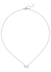 Jobo Damen Collier, Silber 925 (Sterlingsilber), L: 45cm, silber, Silber 925 (Sterlingsilber), Halsketten, 925 Silber mit 13 Zirkonia 45 cm
