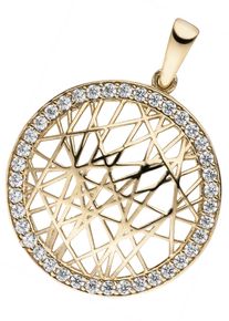 Jobo Damen Ketten-Anhänger "Anhänger mit 39 Zirkonia", Gelbgold 333, gold, Gelbgold 333, Schmuckanhänger, 333 Gold