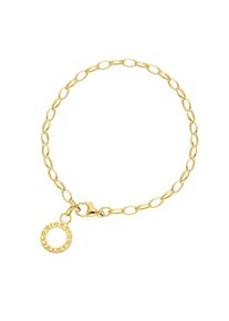 Damen Charm-Armband "mit Schriftzug zum Einhängen von Charms, Silber 925", 16cm, Silber 925 (Sterlingsilber), gold, Giorgio Martello MILANO, Silber
