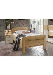 Holzbett Wiemann, B:209cm L:206cm, braun, Betten, "Kiruna, schöner Landhausstil, Made in Germany", 4-fache Liegenhöhenverstellung, in vielen Breiten