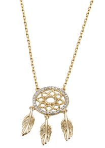Firetti Damen Kette mit Anhänger "Schmuck Geschenk Silber 925 Halsschmuck Halskette Ankerkette Traum", Silber 925 (Sterlingsilber), L: 43cm B: 1,2mm,
