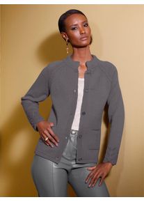 CRÉATION L CREATION L Damen Strickjacke, grau, Gr. 38, unifarben, 50% Viskose, 27% Polyester, 23% Polyamid, Strickjacken