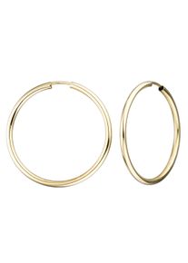 Jobo Damen Paar Creolen, Gelbgold 333, gold, Gelbgold 333, Ohrringe, 333 Gold 28 mm