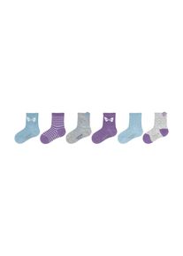 Camano Kinder Socken "Socken 6er Pack", Gr. 15, lila, 70% Baumwolle 29% Polyamid 1% Elasthan, gemustert, Socken