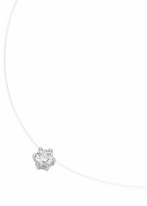 Firetti Damen Kette mit Anhänger "Schmuck Geschenk, Solitär, Glamouröse Optik", Silber 925 (Sterlingsilber)-Nylon, L: 45cm, silber, Silber 925