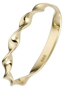 Jobo Damen Fingerring, 60, Gelbgold 585, gelb, Gelbgold 585, Fingerringe, gedreht 585 Gold