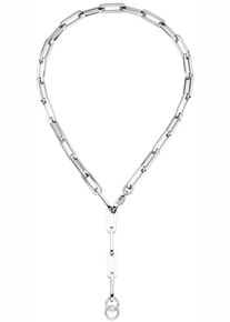 Jobo Damen Kette mit Anhänger, Edelstahl, L: 55cm, silber, Edelstahl, Halsketten, Y-Collier Edelstahl 55 cm