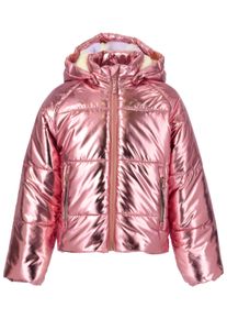 ZIGZAG Kinder Steppjacke "Fantasy", rosa, casual, Gr. 104, unifarben, 100% Polyester, Jacken, im stylischen Metallic-Look