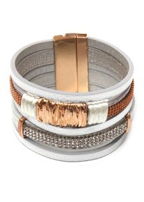 Damen Armband "Valea", silber, Collezione Alessandro, Leder, Armbänder