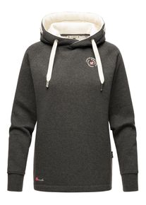 Marikoo Damen Kapuzenpullover "Airii", grau, Gr. S, 60% Baumwolle, 40% Polyester, Pullover, warmer Pullover im Oversize Look