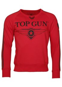 Top Gun Herren Sweater "Streak TG20191013", rot, Gr. L, Obermaterial: 100% Baumwolle, Sweatshirts