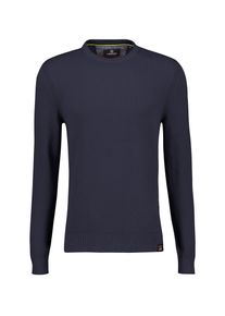 Lerros Herren Strickpullover "Lerros Basic Strickpullover", blau, Gr. L, 100% Baumwolle, Pullover