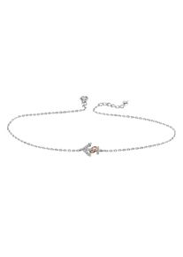 Firetti Fußkette "Schmuck Geschenk Silber 925 Körperschmuck Ankerkette", Silber 925 (Sterlingsilber), rosa, Silber 925 (Sterlingsilber), Fußkettchen,