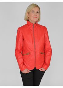JCC Damen Lederjacke "3102224", grau, Gr. 34, Oberstoff: 100% Lammleder / Innenfutter: 100% Polyester, Jacken