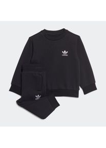 Kinder Trainingsanzug "CREW SET", schwarz, sportlich, Gr. 68, adidas originals, clean, Obermaterial: 70% Baumwolle, 30% Polyester, Sportanzüge