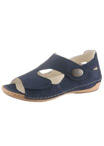 Waldläufer WALDLÄUFER Damen Sandale, Gr. 7,5, blau, Nubukleder, klassisch, Schuhe