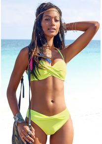 s.Oliver Damen Bikini-Hose "Spain", grün, Gr. 36, unifarben, Microfaser, Microfaser, Badehosen, mit gedrehtem Bündchen