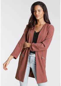 Laura Scott Damen Longblazer, rosa, feminin, Gr. 44, Jersey, Obermaterial: 97% Polyester, 3% Elasthan, Blazer, mit Reißverschlüssen