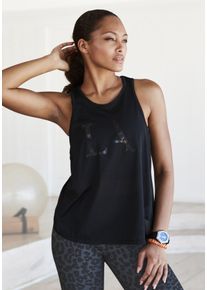 active by Lascana LASCANA ACTIVE Damen Funktionsshirt, schwarz, sportlich, Gr. 32, unifarben, bedruckt, Single Jersey, Obermaterial: 100% Polyester, Shirts, mit Cut