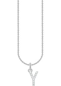 Thomas Sabo Damen Kette mit Anhänger "Buchstabe, KE2240 - KE2265-051-14-L45V, KE2240 - KE2265-414-14-L45V", 45, Y, Silber 925 (Sterlingsilber), bunt,