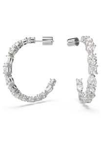 Swarovski Damen Paar Creolen "MESMERA, 5672834", Metall, silber, Metall, Ohrringe, mit Swarovsi Zirkonia (synth.)