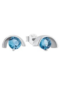 Amor Damen Paar Ohrstecker "Blue Sparkle, 2012796", Silber 925 (Sterlingsilber), bunt, Silber 925 (Sterlingsilber), Ohrringe, mit Zirkonia (synth.)