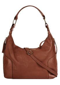Samantha Look Damen Shopper, braun, Leder, Taschen, echt Leder, Made in Italy