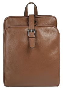 CLUTY Cityrucksack, braun, Rindsleder, Leder, casual, Rucksäcke, echt Leder, Made in Italy