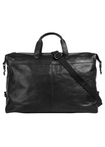 Bodenschatz Reisetasche, schwarz, Leder, unifarben, leicht glänzend, Taschen, echt Leder
