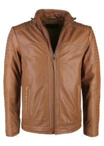 JCC Herren Bikerjacke "15-10-B-2", braun, Gr. XXXL, Obermaterial 100% Leder, Lamm / Futter 100% Baumwolle / Ärmelfutter: 100% Polyester, Jacken
