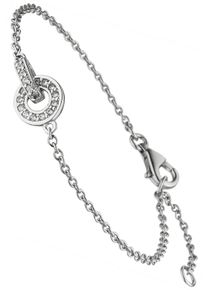 Jobo Damen Armband, Silber 925 (Sterlingsilber), silber, Silber 925 (Sterlingsilber), Armbänder, 925 Silber mit 20 Zirkonia