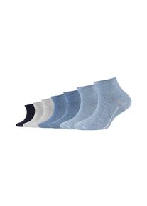 Camano Kinder Kurzsocken "Kurzsocken 7er Pack", Gr. 31, blau, 69% Baumwolle 24% Polyamid 6% Polyester 1% Elasthan, uni, Socken