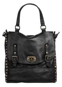 FORTY Cityrucksack, schwarz, Rindsleder, Leder, casual, Rucksäcke, echt Leder, Made in Italy