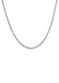 Firetti Damen Kette ohne Anhänger "Schmuck Geschenk Silber 925 Halsschmuck Halskette Kordelkette", 50, Silber 925 (Sterlingsilber), B: 3mm, silber,