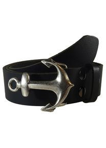 Damen Ledergürtel, schwarz, casual,modisch, Gr. 120, RETTUNGSRING BY SHOWROOM 019, unifarben, Antik-Look, Büffelleder, Gürtel, mit austauschbarer
