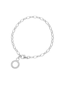 Damen Charm-Armband "mit Schriftzug zum Einhängen von Charms, Silber 925", 16cm, Silber 925 (Sterlingsilber), silber, Giorgio Martello MILANO, Silber