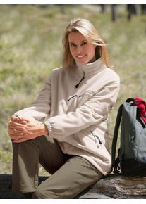 CLASSIC Damen Fleecejacke, beige, Gr. 36, unifarben, 100% Polyester, Jacken