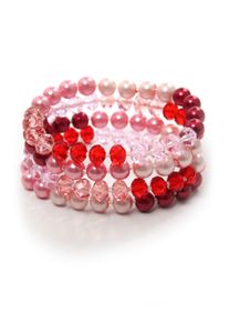 Damen Armband "Hella", rot, Collezione Alessandro, Glas, Armbänder