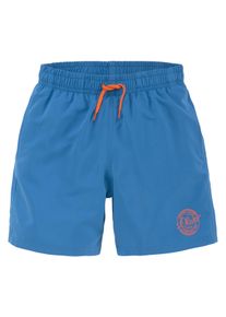 s.Oliver Kinder Badeshorts, blau, Gr. 122, Polyester, Badehosen, mit seitlichem Logodruck