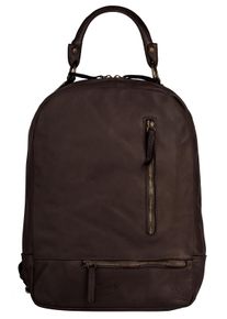 Samantha Look Cityrucksack, braun, Rindsleder, Leder, Retro, casual, Rucksäcke, echt Leder, Made in Italy