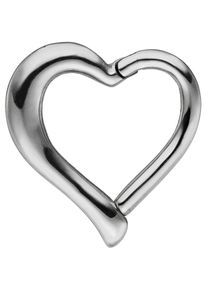 Jobo Damen Nasenpiercing, silber, Edelstahl, Piercings, Segmentring Herz Edelstahl